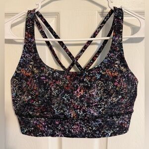 Lululemon multicolor Energy Longline Bra sz 10